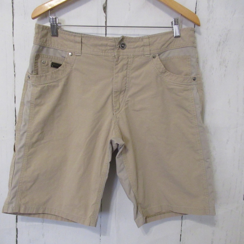 Kuhl Radikl Shorts 34 Beige Tan Utility Hiking Camping Outdoor Gorpcore